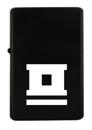 Ost+Front - Logo weiß - Benzin Feuerzeug
