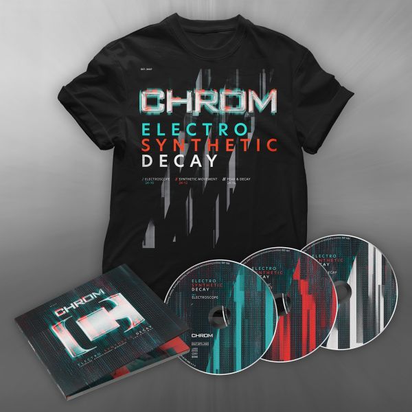 Chrom - Electro Synthetic Decay - 3CD/T-Shirt Bundle
