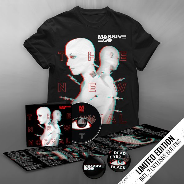 Massive Ego - The New Normal (Limited Mailorder Edition) - CD EP + Button Set + T-Shirt Bundle