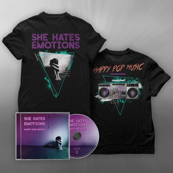 She Hates Emotions - Happy Pop Music - CD/TS Bundle