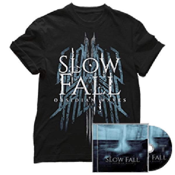 Slow Fall - Obsidian Waves - CD / T-Shirt Bundle